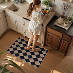Lahome Colette Checkered Easy Jute Kitchen Rug, 2x3 Indoor Door Mat Small - Image 6