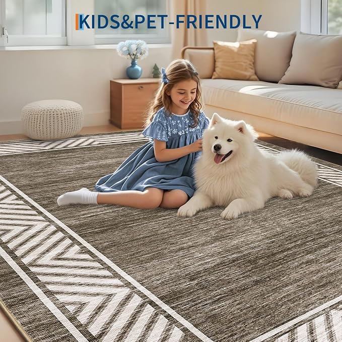 GarveeHome Washable Hallway Rug 2x6 Narrow Modern Bordered Floor Runner - Image 7