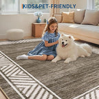 GarveeHome Bordered Bedroom Rugs 5x7 Ultra-Soft Indoor Carpet, Non-Slip Modern - Image 7