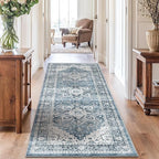 AMADA HOMEFURNISHING 2'6"x8' Washable Area Rug, Low-Profile Entryway Rug - Image 4