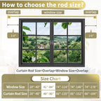 Gold Curtain Rods for Windows 48-90Inch Heavy Duty Wrap Around Blackout Curtain - Image 9