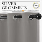 NICETOWN Blackout Curtains 63 inches Long, Thermal Insulated Solid Grommet Top - Image 3
