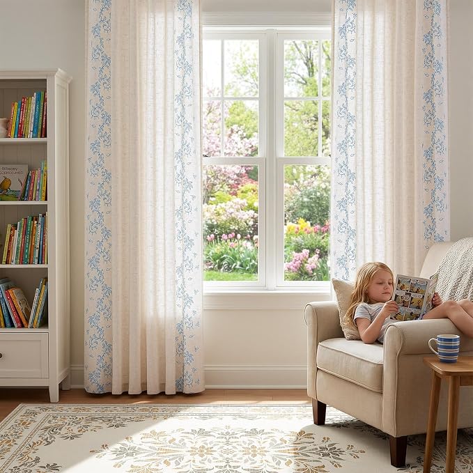 jinchan Evelyn Embroidered Linen Curtains - Image 7
