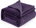 Bedsure GentleSoft Purple Fleece Blankets King Size by BEDSURE