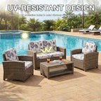 hyha 4Pcs Patio Cushion Covers, Stretch Outdoor Couch Cushion Covers, Washable - Image 6