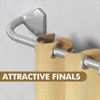 GXOACKJ Silver Curtain Rods for Windows 28 to 60 inch, 5/8 inch Adjustable Wrap - Image 7