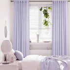 Lavender Back Tab Linen Curtains 102 Inches Length - Image 5