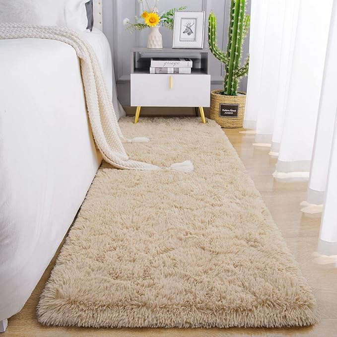 Chicrug Soft Runner Rugs for Bedroom Living Room Plush Fluffy Rug 3x8 Feet by ChicrugHomeDecor
