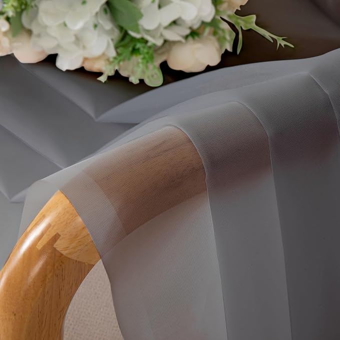 Lecloud Charcoal Grey Sheer Valances - Image 6