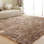 ORINOVA Fluffy Beige 8X10 Area Rug Faux Sheepskin Shaggy Fur Rug Washable by ORINOVA