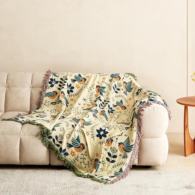 MSGKV Boho Throw Blanket 50"x60" Cotton Blanket - Image 5
