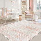 Washable Rugs 5x7 Area Rugs for Living Room, Dining Room- Ultra Soft Faux Wool by Srugn