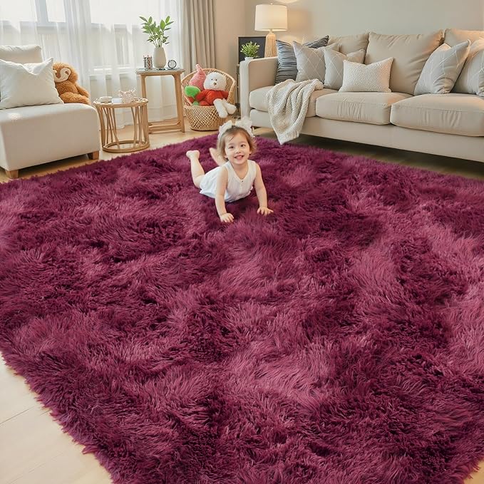 Rugs for Bedroom 4x6, Alfombras para Salas Shag Large Plush Soft Area Rug - Image 6