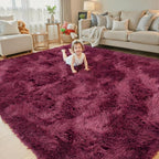 Area Rugs 9x12 Living Room, Shaggy Carpet Soft Plush Furry Bedside Rug Large - Image 5