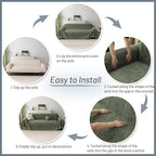 MYSKY HOME Boho Couch Cover Moss Green Sofa Covers - Image 7
