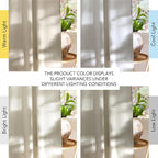NICETOWN Bone White Linen Curtains - Image 7