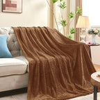 inhand Chocolate Brown Fleece Throw Blanket - Image 3