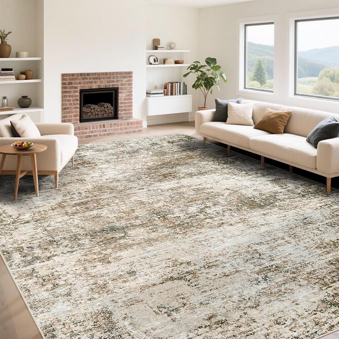 XLUEZ 9x12 Area Rug for Living Room, Washable Modern Abstract Large Area Rug by XLUEZ