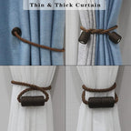 6 Pack Coffee Strong Magnetic Curtain Tiebacks Outdoor Elegant Decorative Tie - Image 5