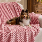 BEDELITE Fleece Throw Blanket for Couch – 3D Ribbed Jacquard Soft and Warm - Image 3
