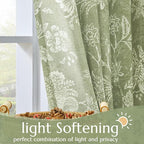jinchan Linen Floral Curtains for Living Room - Image 5