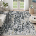 5x7 Area Rugs for Living Room, Washable Modern Abstract Large Area Rug Neutral by XLUEZ