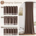 Guken 100% Blackout Curtains 96 Inch Length 2 Panels Set - Image 6