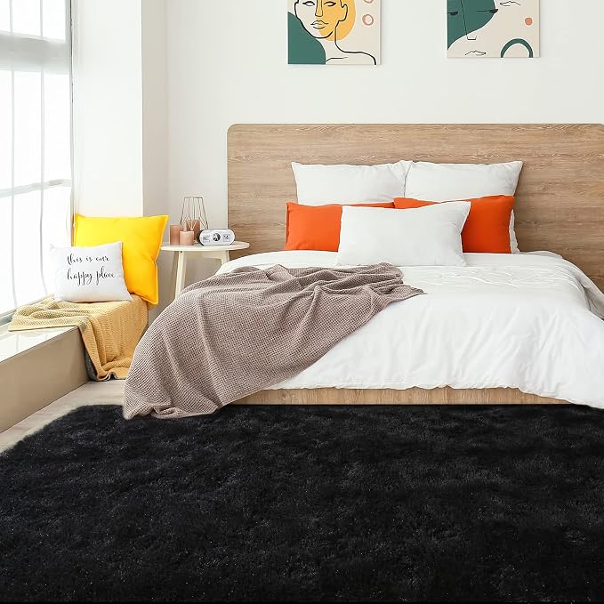 Amearea Shag Fluffy Area Rug for Bedroom Girls Living Room, Extra Soft and - Image 2