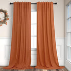 Pitalk Burnt Orange Curtains 84 Inch Length by Pitalk