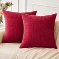MIULEE Pack of 2 Red Couch Throw Pillow Covers 20x20 Inch Soft Polyester by MIULEE
