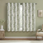 Floral Blackout Curtains Sage Green Printed Curtains Floral Blackout Curtains by Unknown