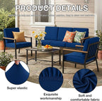 hyha 8Pcs Patio Cushion Covers, Stretch Outdoor Couch Cushion Covers Replacement - Image 3