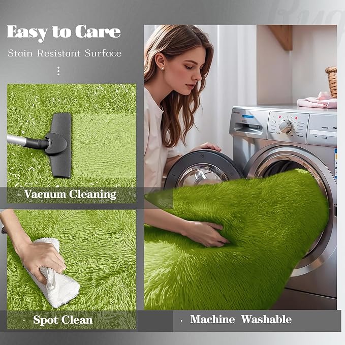 8x10 Area Rugs for Living Room: Fluffy Shag Soft Washable Rug Large Fuzzy Plush - Image 4