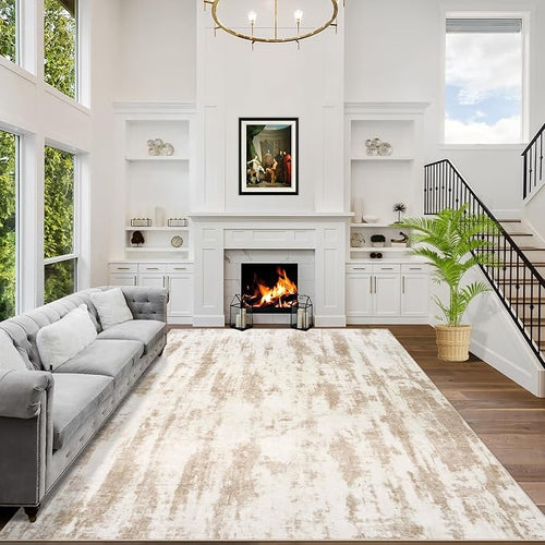 6x9 Area Rugs Washable Rug: Large Modern Abstract Living Room Rug Soft by GENTDRIZZ