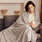 Exclusivo Mezcla Plush Fuzzy Fleece Bed Blanket Twin Size, Super Soft, Fluffy - Image 2