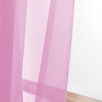 OWENIE Pink Sheer Curtains 96 Inch Length, Elegant Sheer Curtains - Image 2