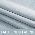 MIULEE Linen Textured Curtains Solid 100% Blackout - Image 5