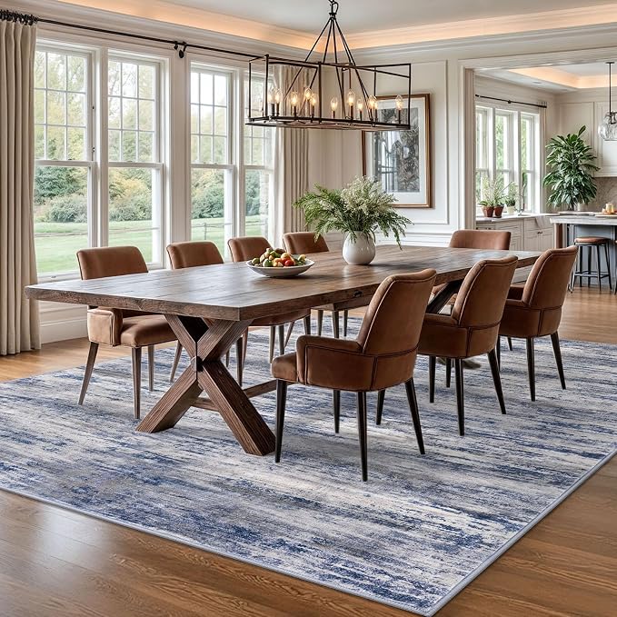 KOZYFLY Rugs for Living Room 8x10 Modern Ombre Living Room Area Rug, Washable - Image 3