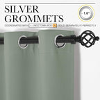 NICETOWN Greyish Green Blackout Curtains 86" Long - Image 3