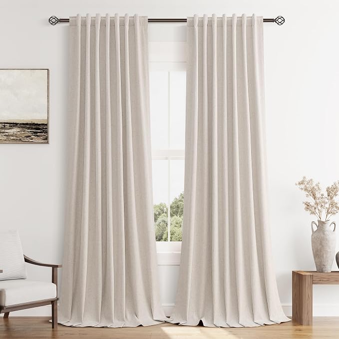 Guken 100% Blackout Curtains 102 Inch Length 2 Panels Set by Guken