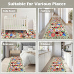 Rug for Hallways Green Kitchen Rug 2x6, Non Slip Washable Rugs - Image 4