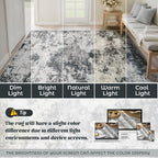 8x10 Area Rugs for Living Room, Washable Modern Abstract Large Area Rug Neutral - Image 8