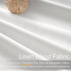 96 inch long Linen blackout curtains 2 Panels 100% Black out Linen texture - Image 2