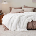 Bedsure GentleSoft Fluffy White Blankets Queen Size by BEDSURE