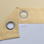Yakamok Beige and Greyish White Ombre Curtains, Room Darkening Gradient Color - Image 5