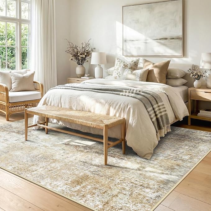 Washable Area Rugs 6'x8' Non-Slip Modern Abstract Soft - Image 2