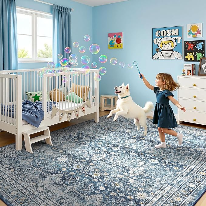 Lofus 9x12 Area Rug for Living Room, Soft Boho Carpets for Bedroom Dining Room - Image 5