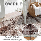 3x10 Washable Runner Rugs for Hallway: Easy-to-Clean Abstract Runners for - Image 3