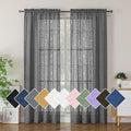 Simplebrand Grey Sheer Curtains 72 Inch Length 2 Panels by Simplebrand