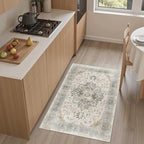 Madane Washable Area Rug 2x3, Small Entryway Rug Non-Slip Vintage Door Mat - Image 2
